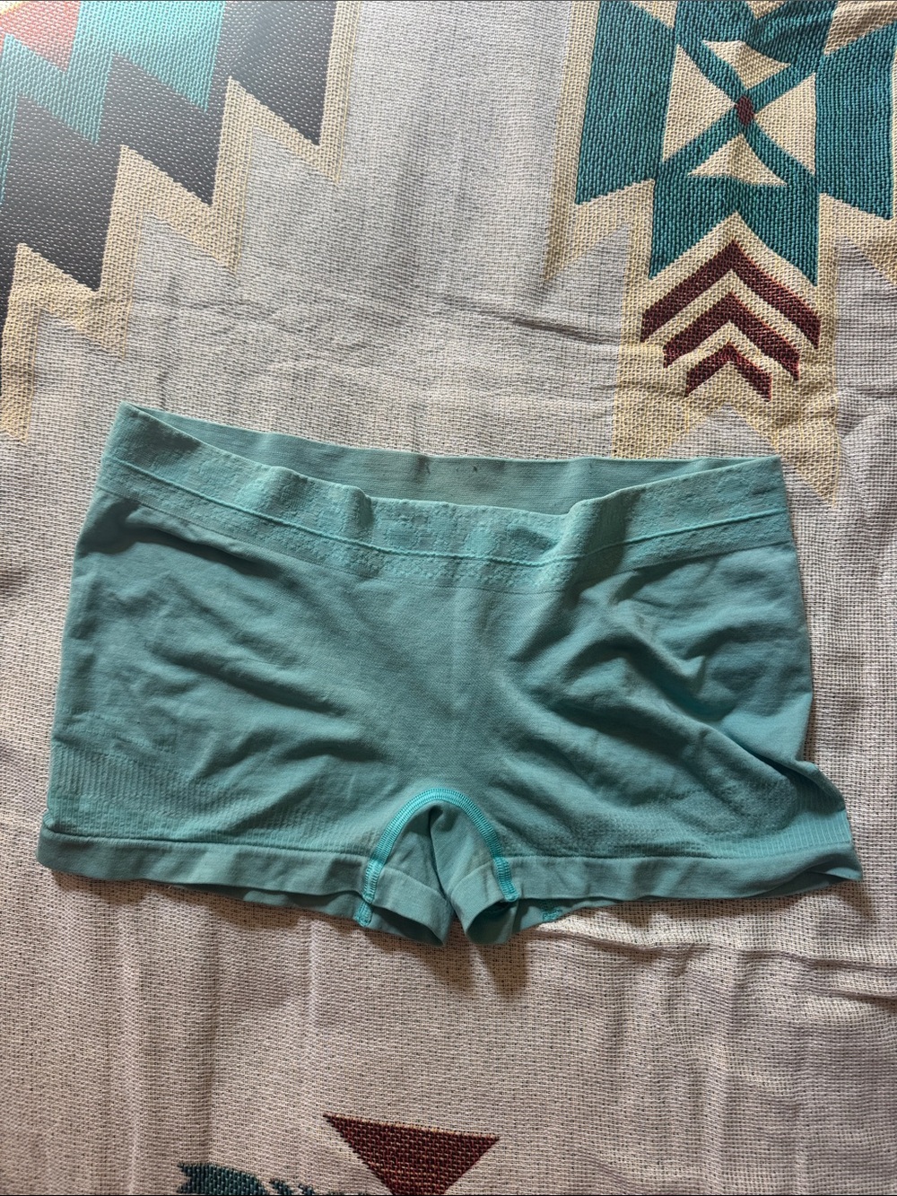 Smartwool boxer seamless undies merino wool light turquoise blue used women’s L